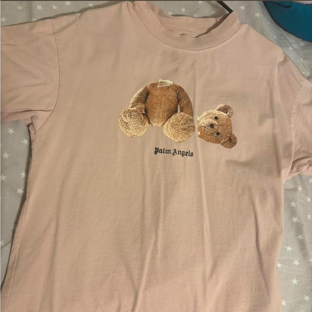 Palm Angels Pink Teddy Split-Head Graphic Tee